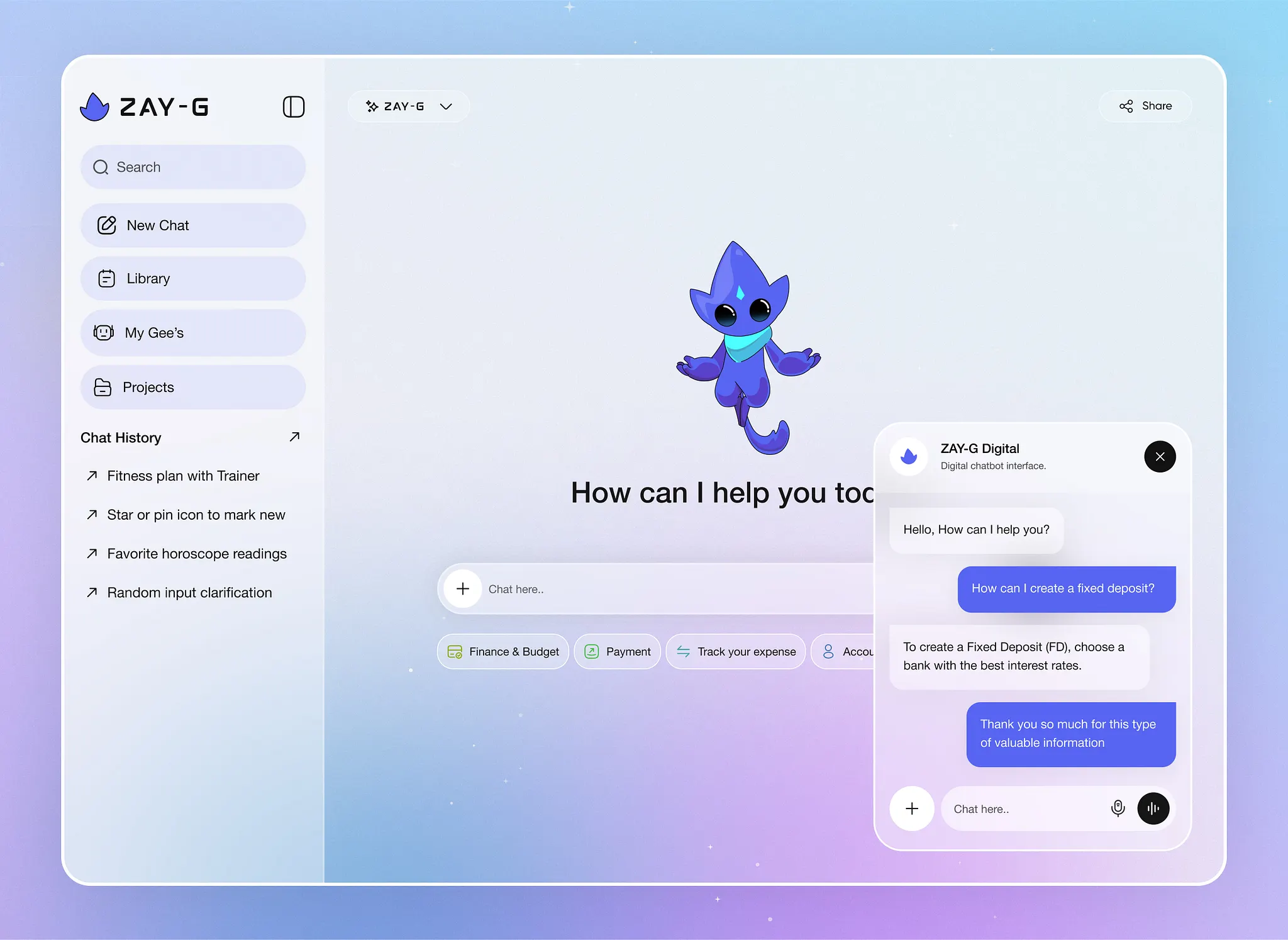 Interface mockup 1